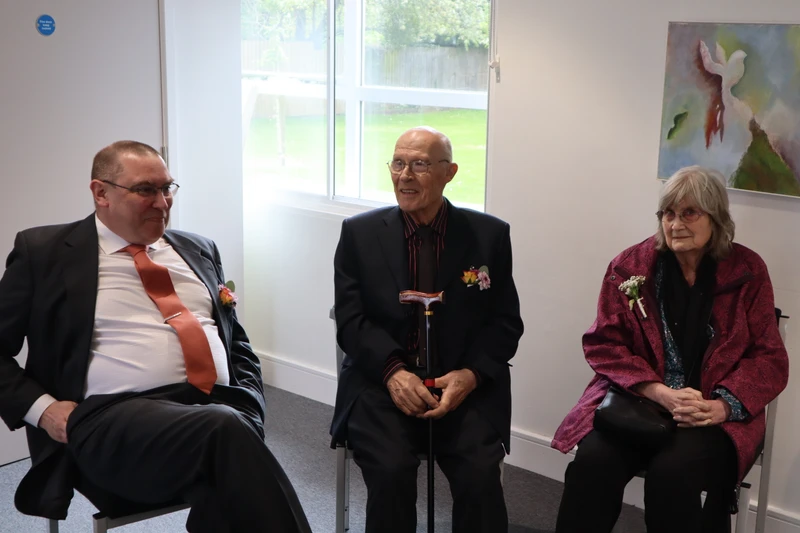 Sally, Martin & Ali in the waiting room