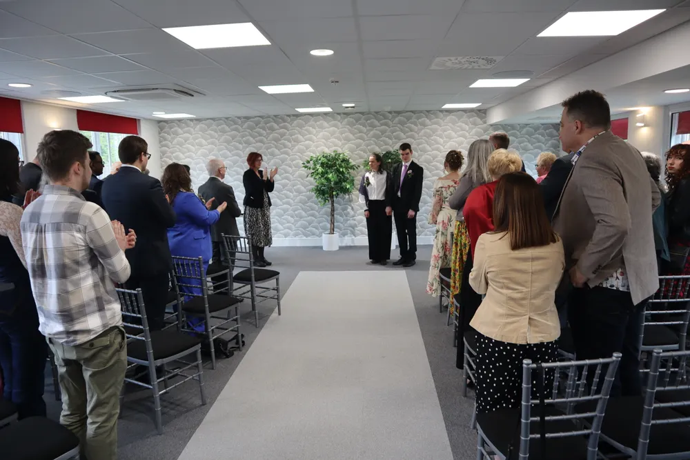 Everyone applauding us while we don't really know what to do with ourselves